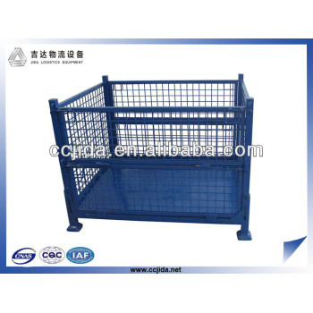Half-open door steel cage pallet