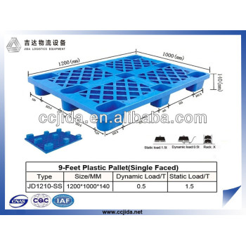 China high quality low price HDPE 9-Feet standard size plastic pallet
