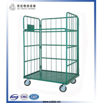 Collapsible wheeled roll mesh container