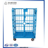 Collapsible wheeled laundry industrial trolley