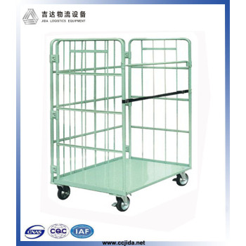 Collapsible wheeled door folding trolley