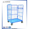 Collapsible wheeled rolling metal storage cage