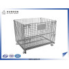 Lockable stacking metal wire mesh container