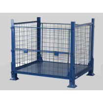 Rigid steel wire storage containers