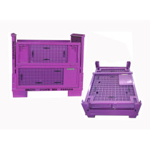 Foldable Stackable Storage Cage Wire Mesh Cage Storage Cart