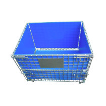 Foldable mesh roll box pallet