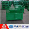 Logistics and warehousing collapsible steel grid box pallet
