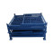 Heavy duty collapsible wire rolling metal storage bins