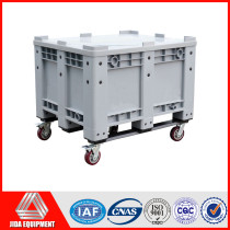 China supplier plastic storage box with wheels