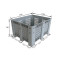 big size close side Plastic Pallet Box with lid and wheels