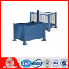 wire cage pallet with side door open