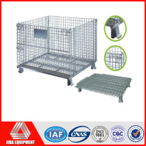 Stackable wire mesh container stacking rack