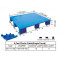Single faced 9-feet plastic pallet with steel for reinforcement