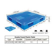 Double faced recycled mesh plastic pallet