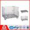Foldable heavy duty metal storage wire mesh container