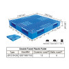 Steel reinforced HDPE plastic pallet 1200*1200*150