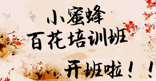 小蜜蜂百花培训班开班啦!