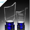 Blue Base Crystal Glass Engraving Award