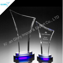 Blue Base Crystal Trophy Plaque Supplies
