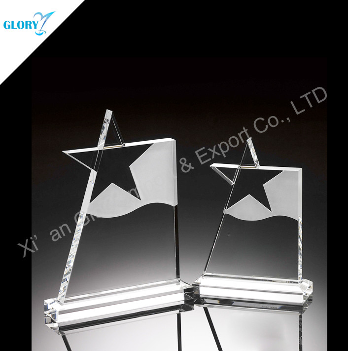 custom star crystal award
