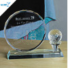 Blank Crystal Glass Golf Trophy For Souvenir