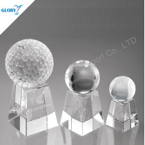 Blank Crystal Golfing Trophies With Base