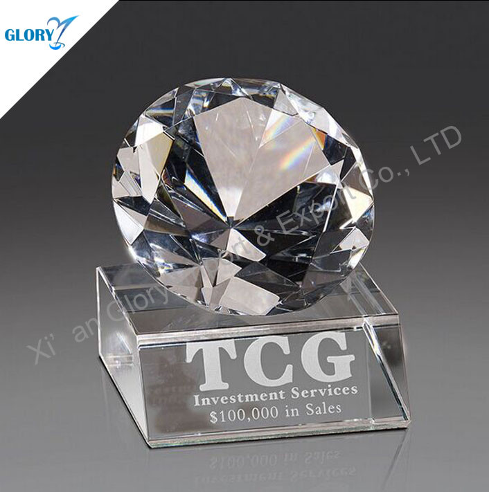 Shinning Diamond Crystal Trophy Award