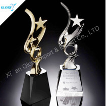 Gold Silver Star Custom Corporate Awards
