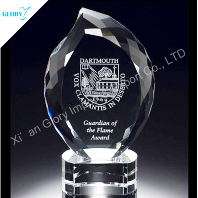 Crystal Flame Shape Corporate Trophies