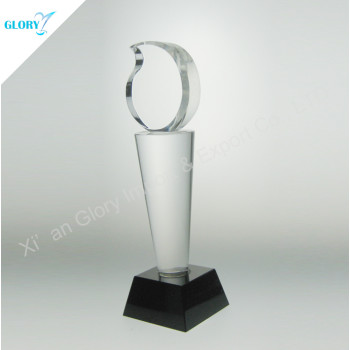Blank Flame Crystal Awards With Black Base