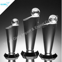 Custom Globe Crystal Trophy For Activity Souvenir