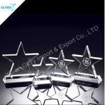 Shininy Crystal Glass Star Trophy