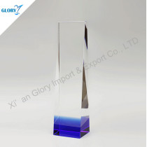Colorful Blue Base Crystal Plaques Engraved