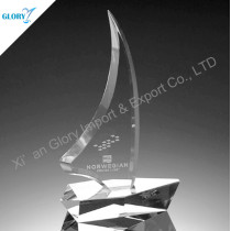 Custom Crystal Ship Trophy For Activity
