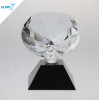 Custom Diamond Shape Crystal Award With Black Base