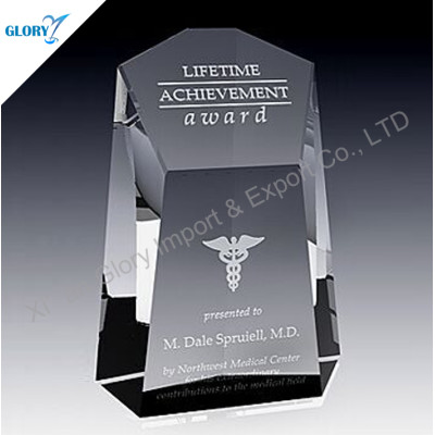Blank Crystal Corporate Award For Engraving