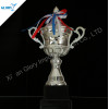 Metal Silver Trophy Cup With Black Base