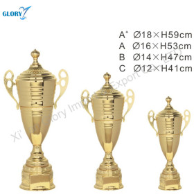 Three Size Golden Metal Trophy Cup