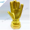 Golden Hand Shape Custom Resin Trophies