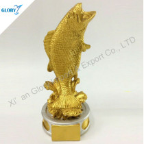 Golden Silver Fishing Resin Award Fishing Trophies