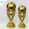 Vivid Golden Resin Soccer Trophies For Souvenir