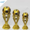 Vivid Golden Resin Soccer Trophies For Souvenir