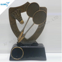 Wholesale Resin Badminton Trophy For Souvenir