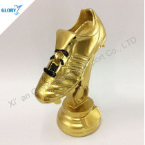 Wholesale Resin Gold Soccer Shoe Trophy