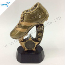 Resin Football Shoe Trophy With Star