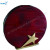 Blank Red Round Wood Plaque With Metal Star