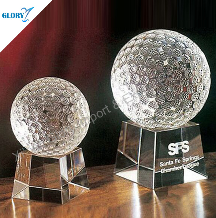 Crystal Golf Ball Souvenirs For Sport Awards