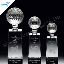 Customized Crystal Golf Trophy for Souvenir