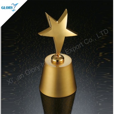 Customized Quality Golden Metal Star Shape Trophy