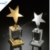 Quality Metal Star Shaped Trophies with Crystal Base